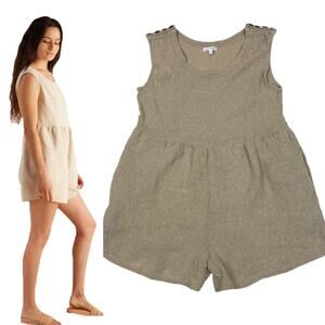 Saint Helena Womens 100% Linen Sleeveless Romper Size XS